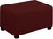 Easy-Going Stretch Ottoman Cover Folding Storage Stool Furniture Protector Soft Rectangle slipcover with Elastic Bottom(Ottoman Small,Wine)