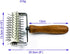 Mazaashop Handle Roller Docker Stainless Steel for Pizza Cake Pie Homemade Baking