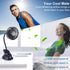 Mikikin Portable Mini Clip on Stroller Fan, 3 Speeds Settings, Flexible Bendable USB Rechargeable Battery Operated Quiet Desk Fan Ideal for Home, Office, Car, Travel, Camping, Outdoor
