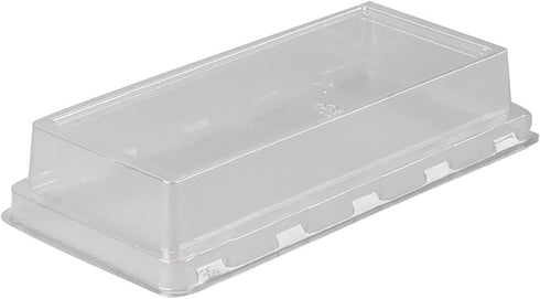 PaperMi PET Clear Lid Strong Pan Lids Having a Perfect Match with Our 7 Loaf Pans 25 pc Crystal Clear Pan Cover. Disposable Lid for Carry Out, Takeout and to Go- Holiday Gifts