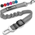 Seat Belt for Dogs with Elastic Bungee Buffer | Car Travel Accessories for Dogs Adjustible, Elastic (Grey)