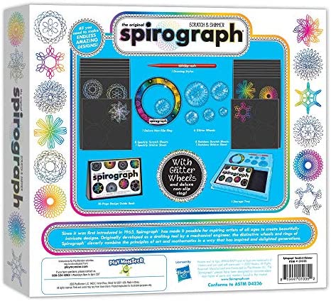 Spirograph — Craft Activity Drawing Kit — Scratch & Shimmer — Create Colorful Paper Art Includes Glitter Wheels