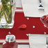 Artoid Mode Elegant French Stripe Hearts Love Hello Valentine's Day Table Runner, Seasonal Anniversary Wedding Holiday Kitchen Dining Table Decoration for Indoor Outdoor Home Party Decor 13 x 72 Inch