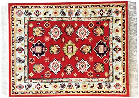 Wovenrugs Set of 4 Rug Table Coasters – Persian Design Fabric Carpet Drink Mats (Mix-4-5-7-8)