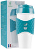 Tumbler丨 Travel Coffee mugs Fast Flow BPA Free Non-Toxic Water bottle with Leak Proof Flip Top Lid Silicone Sleeve and Wide Mouth To Go Coffee Cup Blue 11Oz