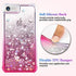 Ruky iPhone 6 6S 7 8 Case, iPhone SE 2020 Case, Glitter Gradient Quicksand Series Bling Liquid Floating TPU Bumper Cushion Protective Girls Women Phone Case for iPhone SE 2022 4.7", Gradient Pink