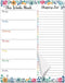 Weekly Meal Planner - Floral Magnetic Notepads for Refrigerator Meal Planning Pad with Tear Off Grocery List 52 weeks 7” X 9”