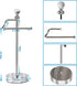 ROLABAM Towel Rack (with Crystal Finial) Hand Towel Holder Stand Total Height 15.7" for Bathroom Vanity Countertop, Kitchen, Steel Towel Holder Stand , Chrome