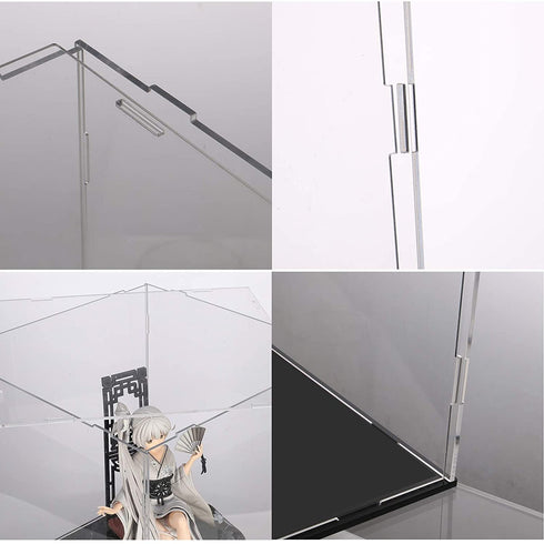 A+ DESIGN Clear Acrylic Display Case Assemble Collectibles Box Alternative Glass Case for Display Action Figures Home Storage & Organizing Toys (3x3x3 inch; 7.5x7.5x7.5 cm)