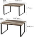 J JACKCUBE DESIGN Kitchen Cabinet Shelf Set of 2, Stackable, Expandable Metal and Rustic Wood Pantry Organizer Storage, Cupboard for Dishes, Spice Jars, Coffee Mug -MK617A