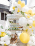Beaumode DIY Yellow And White Balloon Garland Arch kit for 1st birthday Sunshine Lemon Daisy Honeybee Popcorn Baby Shower Bridal Shower Party Backdrop Decoration