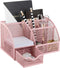 Light Pink Desk Organizer - Cute and Girly Pink Desk Accessories - Office Storage for Girls and Women - Paper Storage and Office Supply Storage - Home Office