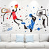 KeLay Fs 3D Basketball Wall Decals Sports Decor Basketball Player Wall Stickers Basketball Wall Decals Wallpaper for Boys Kids Room Decor