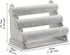 Triple Bracelet Holder Jewelry Display Stand Watch Bangle Bar Necklace Storage Organizer Gray ( Ice Velvet 3 Tier )