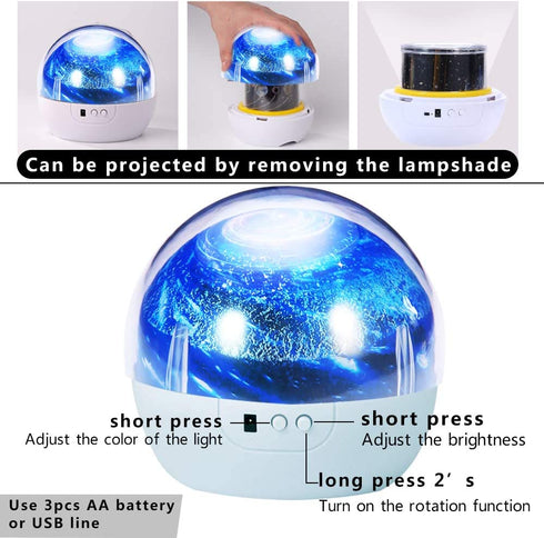 Kids Night Light Projector,Remote Control Star Light Projector with LED Timer and USB Cable, 360 Degree Rotation Kid Night Light Lamp Gifts for Kids,7 Set of Films