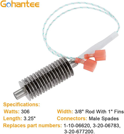 gohantee 15 Fin Igniter Replacement for Harman Pellet Stoves 3-20-677200