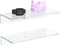 FEMELI Clear Acrylic Floating Wall Shelf for Figures Collections Plant Photo in Bedroom Living Room Office,Wall Mounted Storage Shelf 12 Inch,2 Pack