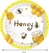 Bee Themed Party Supplies,Bee Party Tableware Set for Kids Girls Honey Butterfly Birthday Decorations, Includes Plates Cups Napkins Straws Utensils Serves 16 Guests