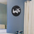 Modern Rustic 3D Bath Sign,Shiplap Farmhouse Bathroom Round Sign for Wall Hanging Decor, Handcrafted €œBath Sign Home Wooden Sign (Matt Black)
