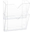 Acrylic File Pockets Wall Mount File Holder Organizer Clear Document Data Frame Pocket for Displaying and Holding File, Magazines, Mail (2 Pieces)