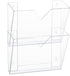 Acrylic File Pockets Wall Mount File Holder Organizer Clear Document Data Frame Pocket for Displaying and Holding File, Magazines, Mail (2 Pieces)
