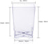 Tosnail 60 Pack 3.7 Ounce Clear Plastic Square Dessert Cups with 60 Plastic Tasting Spoons for Party, Weddings