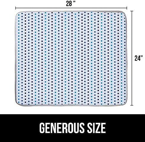Gorilla Grip Ironing Pad, Magnetic Laundry Pad, Heat and Scorch Resistant, 28x24 Inch, Iron Board Mat for Table, Countertop, Washer, Dryer, Thick Durable Portable Pads Great for Travel, Blue Dots