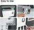 iHave Toothbrush Holders for Bathrooms, 2 Cups Toothbrush Holder Wall Mounted with Toothpaste Dispenser, Large Capacity Tray, Cosmetic Drawer and 6 Brush Slots with Cover Tooth Brush Holder