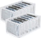 KOTHER Wardrobe Clothes Organizer - 7 Grids Breathable Clothing Organizer for Pants Jeans Sweater- Foldable Clothes Compartment Storage Organizer for Drawer Closet Wardrobe (Large-2 PCS)