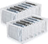 KOTHER Wardrobe Clothes Organizer - 7 Grids Breathable Clothing Organizer for Pants Jeans Sweater- Foldable Clothes Compartment Storage Organizer for Drawer Closet Wardrobe (Large-2 PCS)