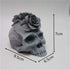 Monaco 3D Rose Skull Silicone Mold Fondant Cake Mold Resin Plaster Chocolate Candle Candy Mold Pink