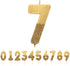 Talking Tables Glitter Number Candle-Premium Quality Cake Topper Decoration Pretty, Sparkly for Kids, Adults, 7th, 70th Birthday Party, Anniversary, Milestone, Height 8cm, 3", Gold 7