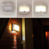 SUNNIOR Wall Lamp Motion Sensor Battery Operated Wall Sconce Dimmable Modern Wall Light for Indoor Hallway Stairway Home Theater