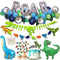 Dinosaur Party Decorations, Dinosaur Birthday Party Supplies for Boys Girls, Dino Party Decorations with Jurassic Park Themed, Godzilla T Rex Balloons, ROAR for Kids first, 2, 3, 4 year old (SILVER)