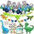Dinosaur Party Decorations, Dinosaur Birthday Party Supplies for Boys Girls, Dino Party Decorations with Jurassic Park Themed, Godzilla T Rex Balloons, ROAR for Kids first, 2, 3, 4 year old (SILVER)