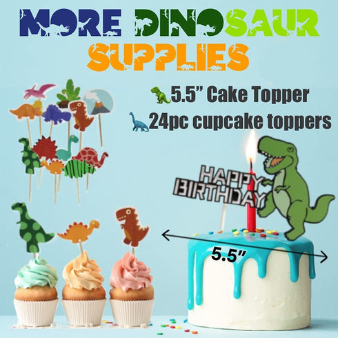Dinosaur Party Decorations, Dinosaur Birthday Party Supplies for Boys Girls, Dino Party Decorations with Jurassic Park Themed, Godzilla T Rex Balloons, ROAR for Kids first, 2, 3, 4 year old (SILVER)