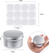 24 Pieces Round Tin Containers 4 oz Metal Tins Cans Aluminum Tin Storage Cans with 10 Sheets Label Sticker for Salve Spice Candy Candle Kitchen Small Items, Silver