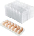 HILELIFE Plastic Egg Cartons Bulk - 40 Pack Clear Plastic Egg Carton Holds Up to 12 Eggs - 1 Dozen, Reusable Egg Carton for Family Pasture Chicken Farm, Refrigerator Storage