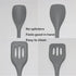 4 PCS Grey Small Silicone Spatula Turner Non Stick Thin Fish Slotted Spatulas Set little Heat Resistant Cooking cookware plastic flipper ,REUU Flexible Nonstick Useful kitchen utensils