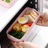 Iteryn Lunch Box Bento Box,3-In-1 Compartment - Wheat Straw, Leakproof Eco-Friendly Bento Lunch Box Meal Prep Containers for Kids & Adults (Beige&Pink)