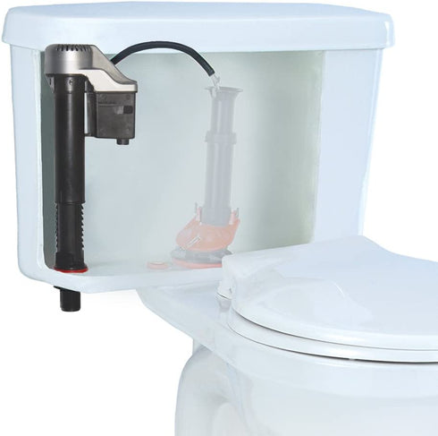 Korky 528MP QuietFILL Platinum Fill Valve-Fits Most Toilets-Easy to Install-Made in USA, Universal 99%, Black