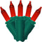 Brite Star 100 Count Mini String to String Lights, Green Wire, Red