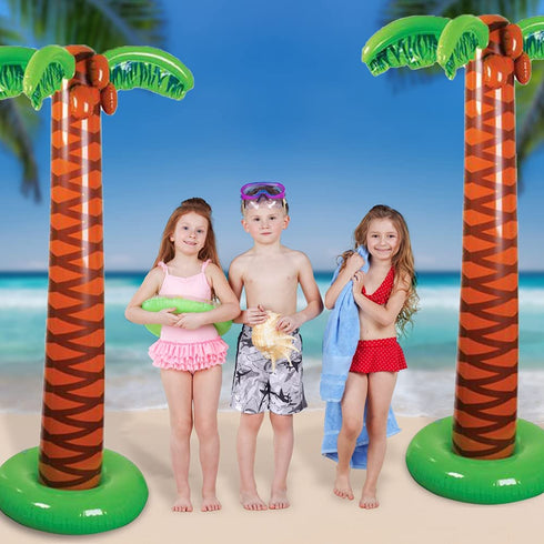 ArtCreativity Palm Tree Inflate, 69-Inch Tall Inflatable Palm Tree, Unique Tropical Party Décor for Hawaiian, Luau, and Wedding Parties, Water Compartment for Upright Display, Fun Swimming Pool Toy