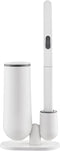 Toilet Wand Kit- ELPHECO Toilet Disposable Brush and Holder Set, Toilet Bowl Wand, Toilet Starter Kit Handle Wand Storage Caddy with 6 Refills, Toilet Cleaning Set for Bathroom Cleaning