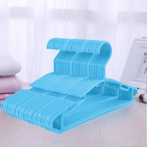 Baby Hangers, 60Pack Blue Baby Clothes Hangers Infant Hangers Kids Hangers Baby Hanger for Closet Baby Coat Hangers Child Hanger Plastic Small Hangers