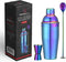 24 oz Cocktail Shaker Bartender Set, Stainless Steel Martini Shaker with Built-in Bartender Strainer & Popular Cocktail Recipes Booklet, Professional Bartender Tool for Home or Bar