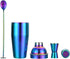 24 oz Cocktail Shaker Bartender Set, Stainless Steel Martini Shaker with Built-in Bartender Strainer & Popular Cocktail Recipes Booklet, Professional Bartender Tool for Home or Bar
