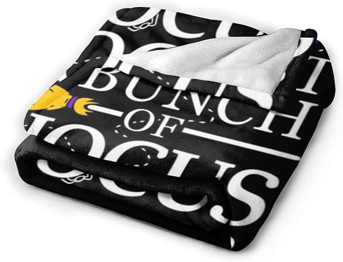 Blanket Fleece It's Just A Bunch of Hocus Pocus Size for Sofa or Bed Cover, Soft Plush, Luxurious Flannel, Suitable for All Seasons 50X40 inch