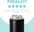 Swig Life Skinny Can Cooler, Stainless Steel, Dishwasher Safe, Triple Insulated Slim Can Sleeve for 12oz Tall Skinny Can Beverages (Black)
