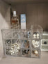 JING CAI Clear cosmetic Makeup and Jewelry and pencils Storage Case Display ,4drawers - Spacious Design - Great for Bathroom, Dresser, Office desk organizer, Vanity and Countertop